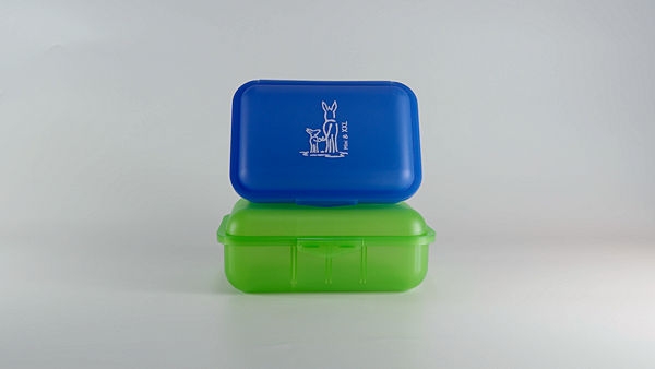 Brotdosen-Set Mini & XXL, blau/grün