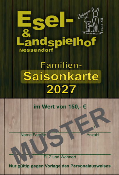 Personalisierte Familien-Saisonkarte 2027